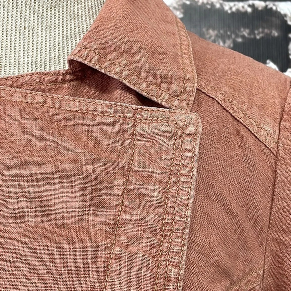 Free People Jacket Linen Orange Size X Small XS - Picture 8 of 16